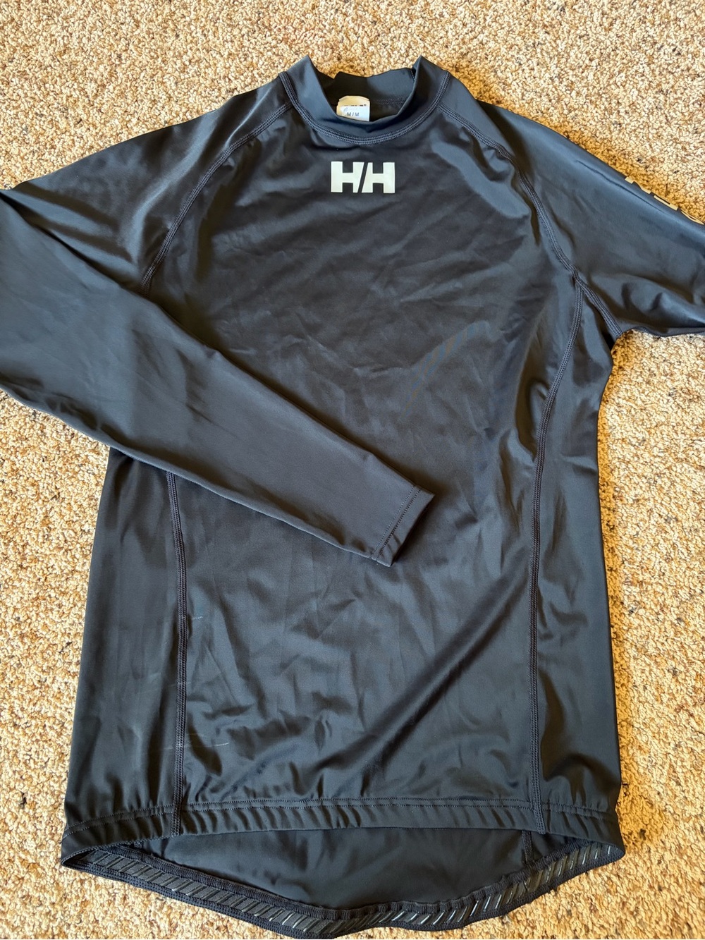 Helly Hansen Men's Navy Long-Sleeve Rash Guard Swim Top